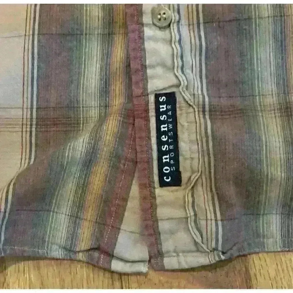 Consensus Sportswear Button Up Shirt Mens XLT Plaid Long Sleeve Big & Tall - Picture 3 of 4